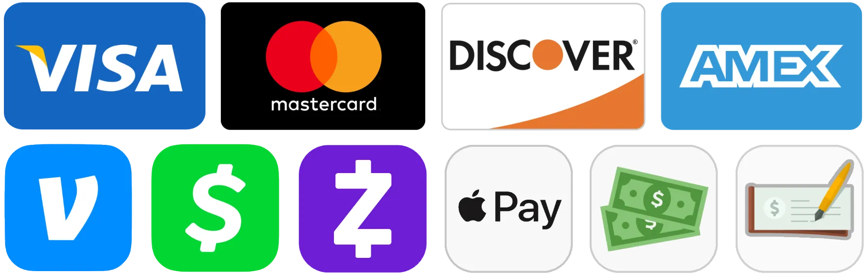 Accepted payment methods