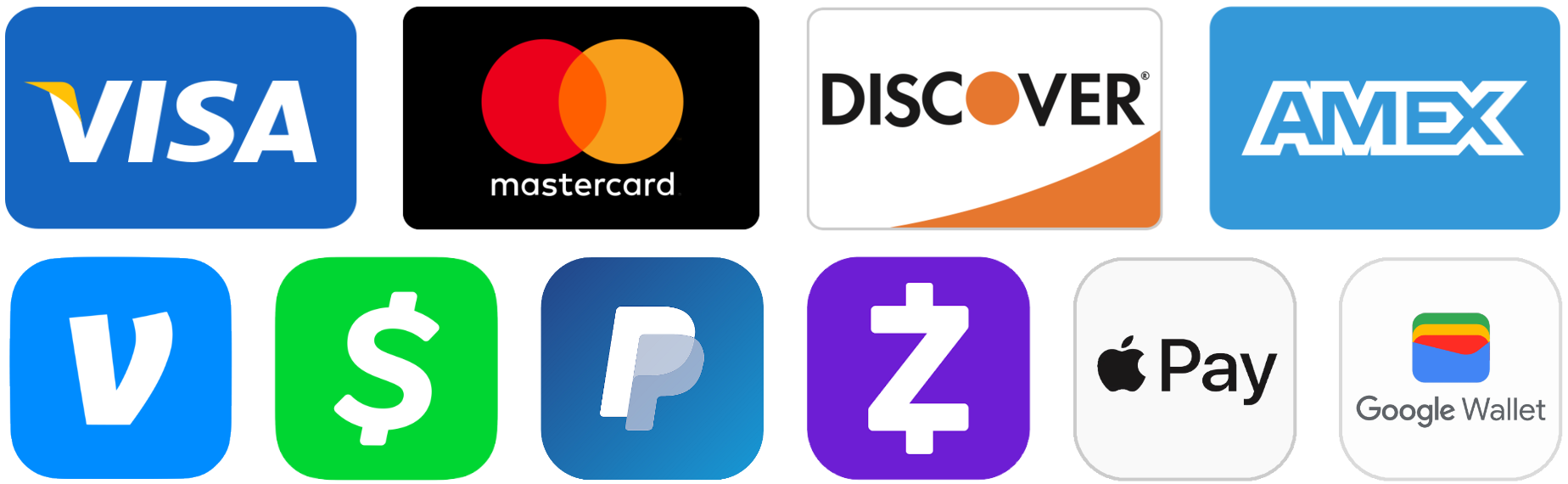 Accepted payment methods